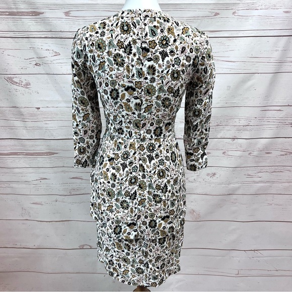 A.L.C. Silk Floral Paisley Tordi Long Sleeve Peplum Pocket Dress - Picture 4 of 11